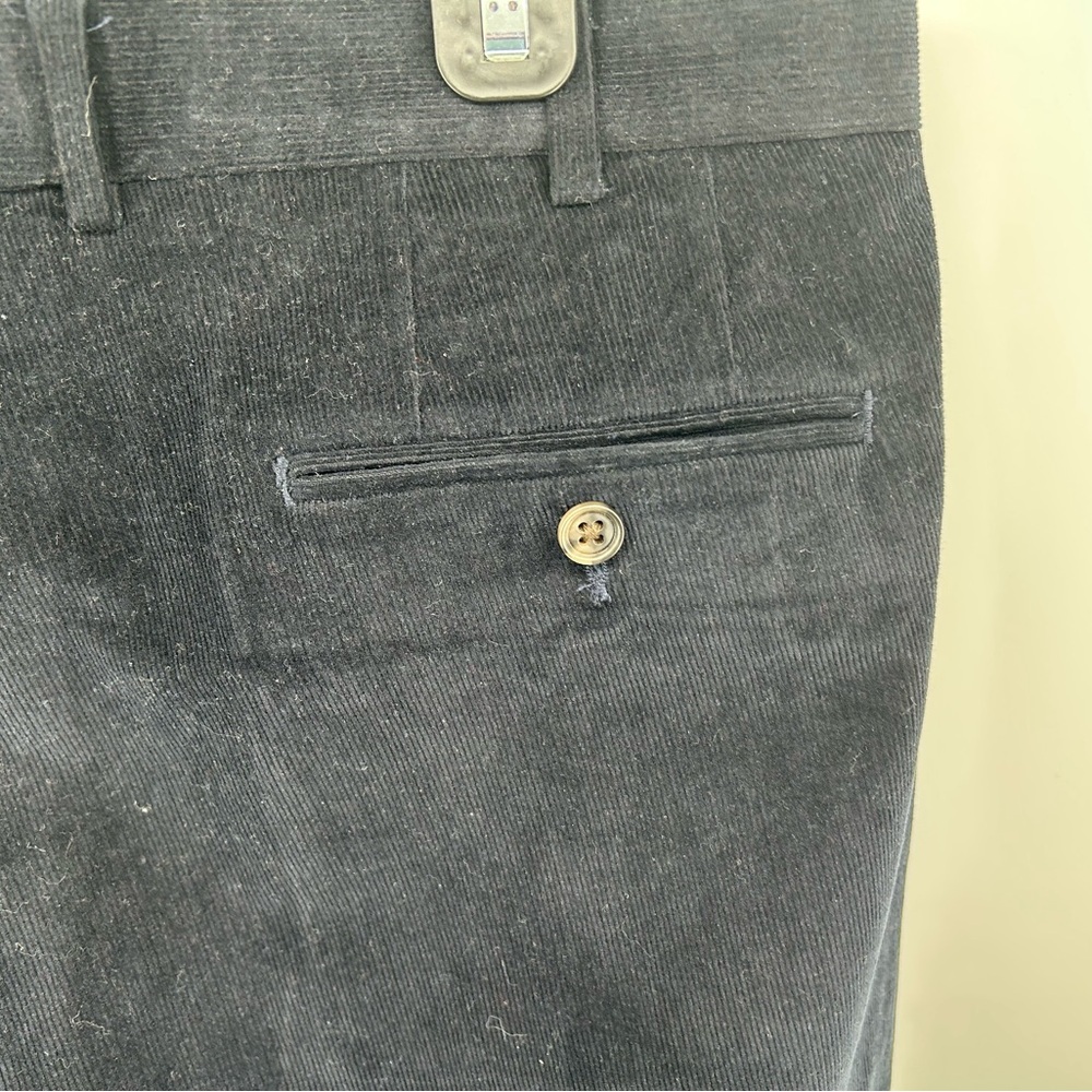 Ralph Lauren Men's Navy Corduroy Pleated Trousers - Picture 6 of 9